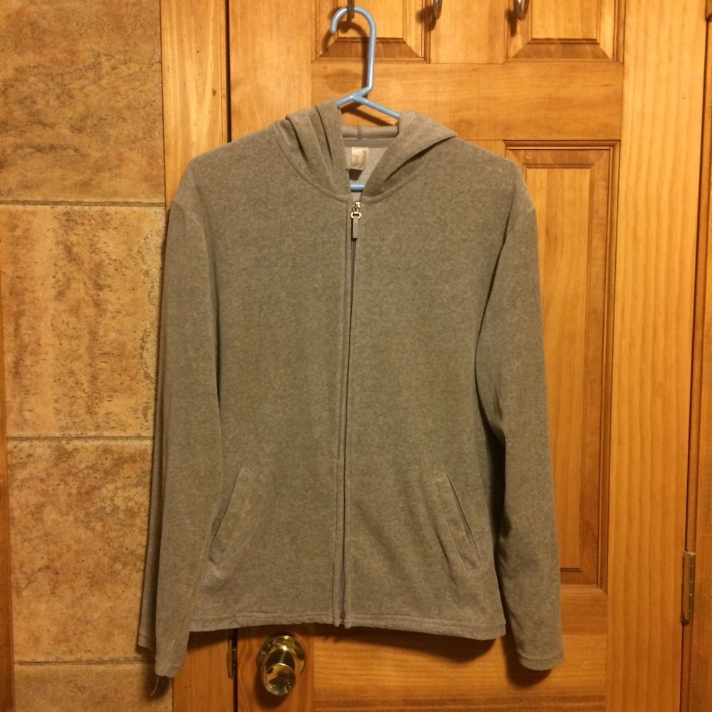 Velour hoodie jacket